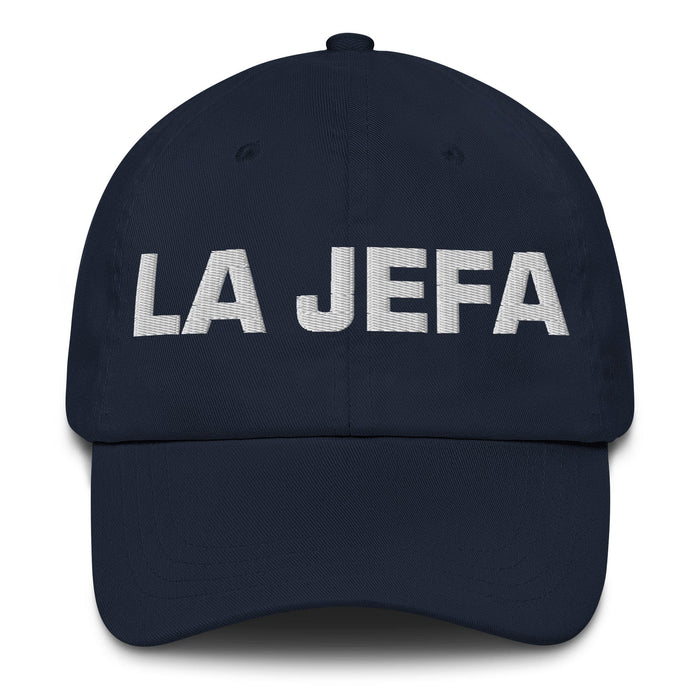 La Jefa The Chief / Boss Mexican Spanish Pride Gift Regalo Dad Hat Mexicada Navy