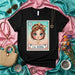 LA JUDÍA Jewish Girl Loteria Card T-Shirt with Magen David Necklace and Head Scarf, Fun Latine Judaica Graphic Tee, Unique Jewish Pride Gift Mexicada