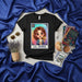 LA JUDIA La Lotería Card 11 Cute Cartoon Girl with Menorah Jewish Pride T-Shirt Unisex Black Tee Gift Mexicada