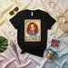 LA JUDÍA Loteria Card T-Shirt, Cute Cartoon Redhead Girl with Sunflower Graphic Tee, Mexican Bingo Inspired Game Day Unisex Shirt Mexicada