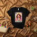 LA LETONA Lotería Card T-Shirt Cute Cartoon Latina Girl with Floral Top Mexican Bingo Game Inspired Unisex Graphic Tee Gift Mexicada