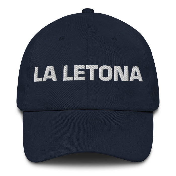 La Letona The Latvian Mexican Spanish Pride Gift Regalo Dad Hat Mexicada Navy