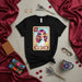 LA LIBRE Loteria Card 13 T-Shirt, Chibi Girl with Pink Hair and Candle, Mexican Game Art Graphic Tee, Cute Latinx Culture Gift, Unisex Black Shirt Mexicada
