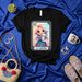 LA LIMEÑA Cute Peruvian Girl with Kitty Cat Loteria Card 08 T-Shirt | Latina Heritage Graphic Tee | Mexican Bingo Style Game Artwork | Numbered Collectible Apparel | Cultural Fashion Gift for Women and Girls Mexicada