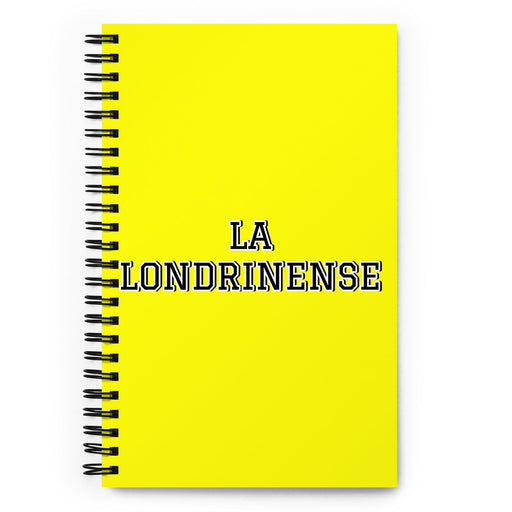 La Londrinense The Londoner | Yellow Spiral Notebook, 140 Dotted Sheets | Funny Gift Idea Home Office Work | Mexican Spanish Pride Gift Mexicada