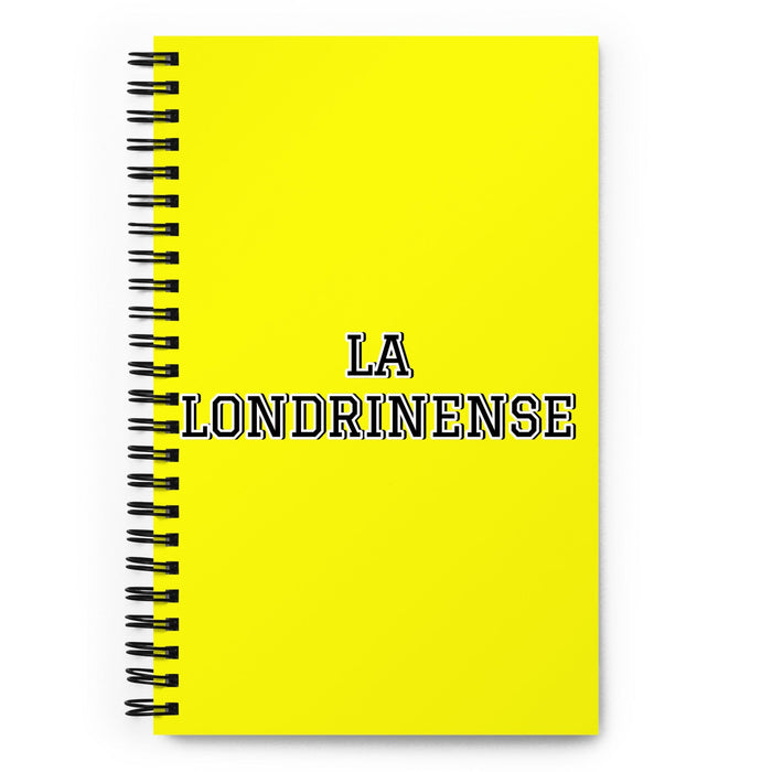 La Londrinense The Londoner | Yellow Spiral Notebook, 140 Dotted Sheets | Funny Gift Idea Home Office Work | Mexican Spanish Pride Gift Mexicada