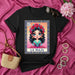 LA MAJA Mexican Loteria Card Graphic T-Shirt | Number 17 Beautiful Brunette Woman with Flower Crown | Cute Hispanic Style Design Unisex Tee | Día de Muertos Halloween Costume Idea | Unique Gift for Her Mexicada