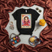 LA MAJA Mexican Loteria Card Graphic T-Shirt Unisex, Vintage Inspired Hispanic Culture Folk Art Style Tee, Number 12 Traditional Game Design Top Mexicada