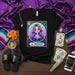 LA MEDIUM Mystic Psychic Fortune Teller Tarot Card Unisex T-Shirt, Witchy Goth Occult Loteria Style Graphic Tee, Purple Hair Big Eyes Design Mexicada