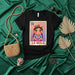 LA MOLA Cute Latina Loteria Card T-Shirt, Mexican Bingo Game La Niña Graphic Tee, Floral Headband Girl Dia de Muertos Folk Art Top, Traditional Culture Inspired Unisex Shirt Mexicada