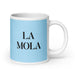 La Mola The Cool One Funny Home Office Work Coffee Mug Mexican Spanish Pride Gift White Glossy Cup Sky Blue Card Mug Mexicada 20 oz