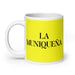 La Muniqueña The Munich Resident Funny Home Office Work Coffee Mug Mexican Spanish Pride Gift White Glossy Cup Yellow Card Mug Mexicada