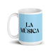 La Música The Musician Funny Home Office Work Coffee Mug Mexican Spanish Pride Gift White Glossy Cup Sky Blue Card Mug Mexicada