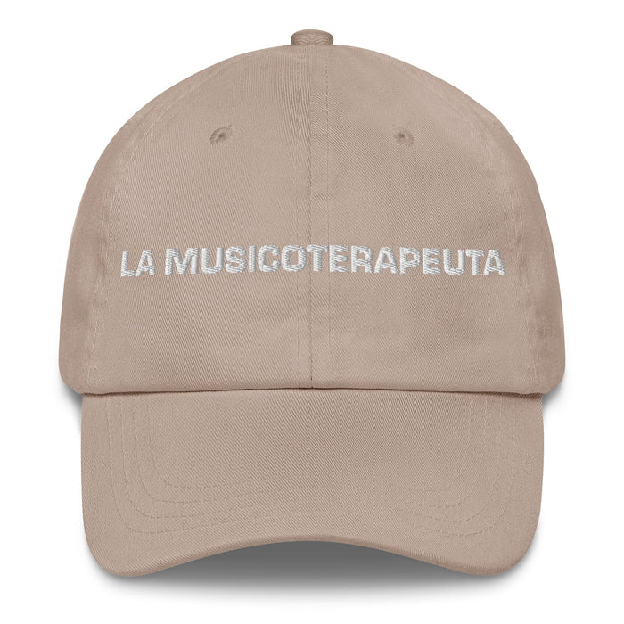 La Musicoterapeuta The Music Therapist Mexican Spanish Pride Gift Regalo Dad Hat Mexicada Stone