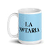 La Notaria The Notary Funny Home Office Work Coffee Mug Mexican Spanish Pride Gift White Glossy Cup Sky Blue Card Mug Mexicada