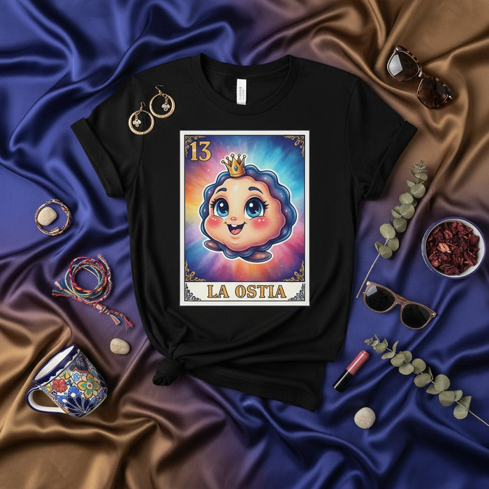 LA OSTIA Cute La Loteria Card 13 T-Shirt, Funny Spanish Mexican Bingo Inspired Tee, Vibrant Graphic Design Unisex Shirt, Culture Gift for Friends Family Mexicada