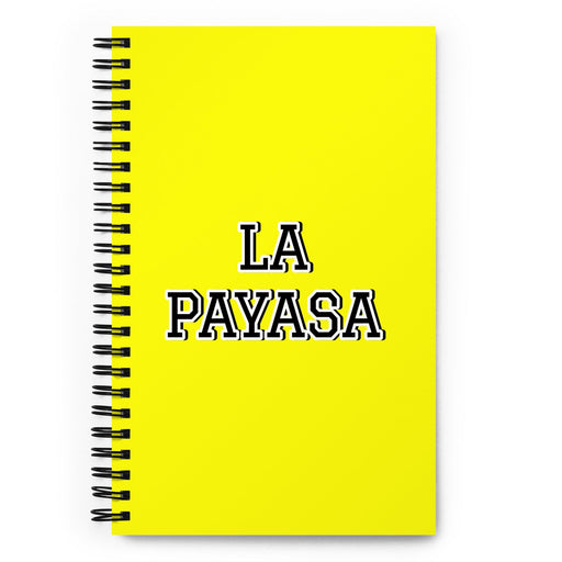 La Payasa The Jester | Yellow Spiral Notebook, 140 Dotted Sheets | Funny Gift Idea Home Office Work | Mexican Spanish Pride Gift Mexicada