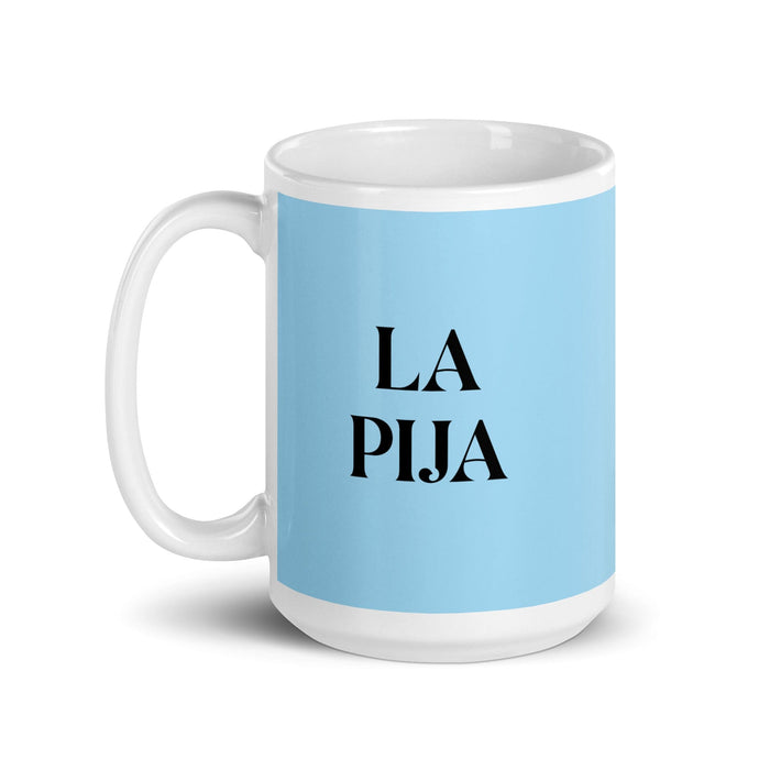 La Pija The Snob Funny Home Office Work Coffee Mug Mexican Spanish Pride Gift White Glossy Cup Sky Blue Card Mug Mexicada