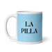 La Pilla The Rascal Funny Home Office Work Coffee Mug Mexican Spanish Pride Gift White Glossy Cup Sky Blue Card Mug Mexicada