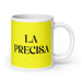 La Precisa The Precise One Funny Home Office Work Coffee Mug Mexican Spanish Pride Gift White Glossy Cup Yellow Card Mug Mexicada 20 oz