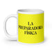 La Preparadora Física The Fitness Trainer Funny Home Office Work Coffee Mug Mexican Spanish Pride Gift White Glossy Cup Yellow Card Mug Mexicada