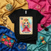 LA REINA Cute Chibi Queen Lotería Card Tee, Unisex Mexican Bingo Inspired Graphic T-Shirt, Pastel Watercolor Design, Kawaii Aesthetic Royal Latina Apparel Gift Mexicada