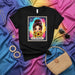 LA RUMANA Loteria Card 13 T-Shirt, Cute Girl Sunflower Design, Mexican Bingo Game Shirt, Unisex Graphic Tee, Colorful Latina Style Apparel Gift Mexicada
