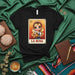 LA RUSA Cute Blonde Girl Loteria Card T-Shirt, Unisex Tee with Russian Doll Inspired Art, Mexican Bingo Game Design Apparel, Aesthetic Folk Art Gift Top Mexicada