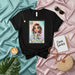 LA SOCIA Latina Lotería Card T-Shirt Cute Cartoon Woman Coffee Book Graphic Tee Unisex Gift for Her Mexicada