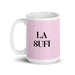 La Sufi The Sufi Funny Home Office Work Coffee Mug Mexican Spanish Pride Gift White Glossy Cup Light Pink Card Mug Mexicada