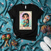 LA TAMIL Loteria Card T-Shirt, Cute Cartoon Tamil Girl in Saree Graphic Tee, South Asian Indian Heritage Culture Gift, Traditional Ethnic Style Unisex Shirt Mexicada