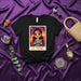 LA TAMIL Lotería Card T-Shirt, Unisex Black Tee with Tamil Girl Illustration, Traditional Mexican Bingo Game Art Style Apparel Mexicada