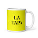 La Tapa The Tapas Lover Funny Home Office Work Coffee Mug Mexican Spanish Pride Gift White Glossy Cup Yellow Card Mug Mexicada 11 oz