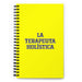 La Terapeuta Holística The Holistic Therapist | Yellow Spiral Notebook, 140 Dotted Sheets | Funny Gift Idea Home Office Work | Mexican Spanish Pride Gift Mexicada