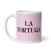 La Tortuga The Turtle Funny Home Office Work Coffee Mug Mexican Spanish Pride Gift White Glossy Cup Light Pink Card Mug Mexicada