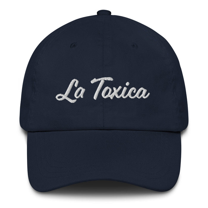 La Toxica Embroidered Dad Hat | Toxic, Bold, Fierce, Strong, Confident | L5 Mexicada Navy
