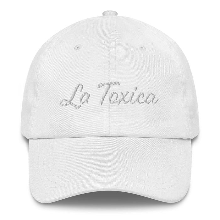 La Toxica Embroidered Dad Hat | Toxic, Bold, Fierce, Strong, Confident | L5 Mexicada White