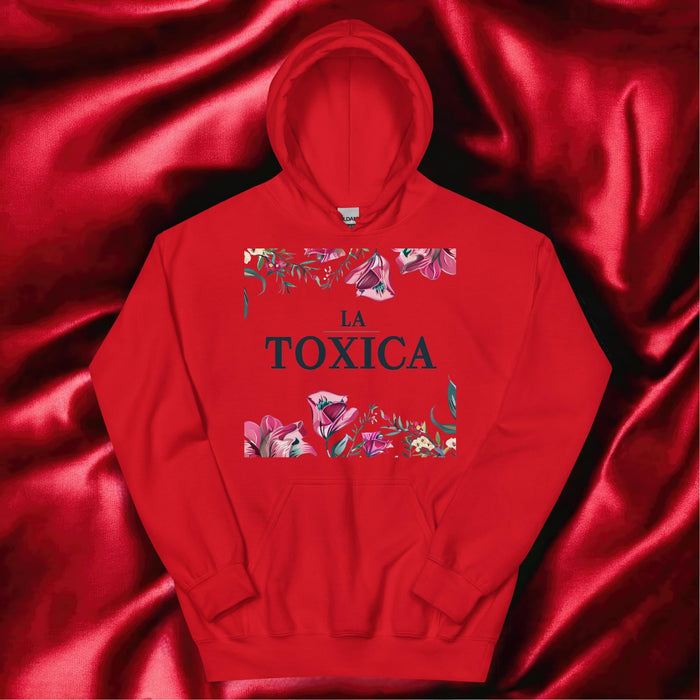 La Toxica Exclusive Art Piece Home Office Work Mexican Spanish Pride Gift One-Of-A-Kind Unisex Hoodie | L11 Mexicada Red / S