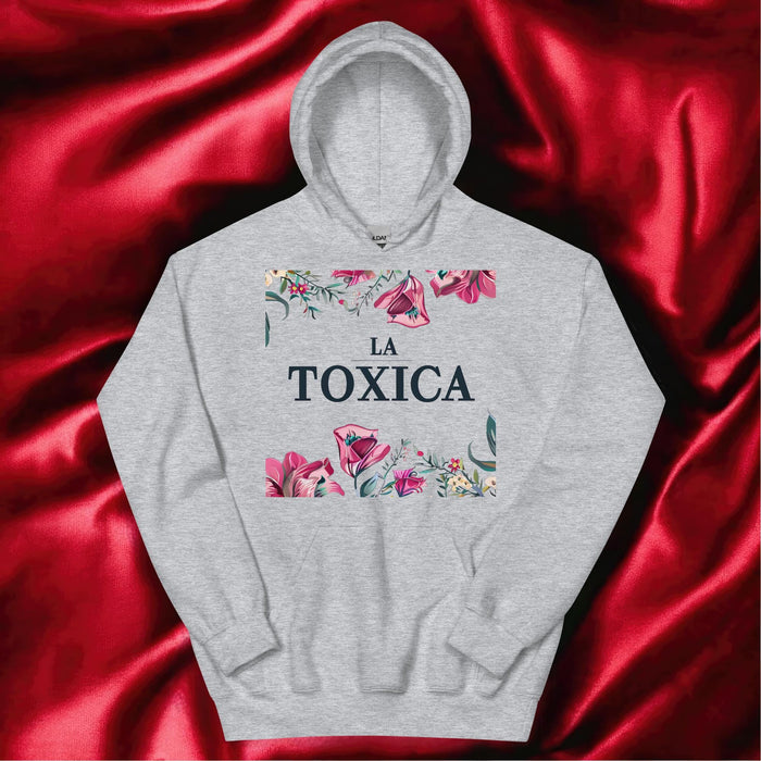 La Toxica Exclusive Art Piece Home Office Work Mexican Spanish Pride Gift One-Of-A-Kind Unisex Hoodie | L11 Mexicada Sport Grey / S