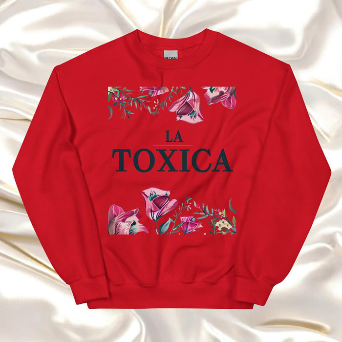 La Toxica Exclusive Art Piece Home Office Work Mexican Spanish Pride Gift One-Of-A-Kind Unisex Sweatshirt | L11 Mexicada Red / S