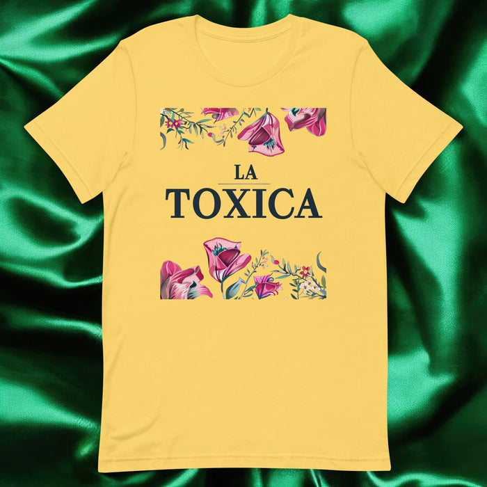 La Toxica Exclusive Art Piece Home Office Work Mexican Spanish Pride Gift One-Of-A-Kind Unisex T-Shirt | L11 Mexicada Yellow / S