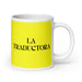 La Traductora The Translator Funny Home Office Work Coffee Mug Mexican Spanish Pride Gift White Glossy Cup Yellow Card Mug Mexicada 20 oz