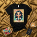 LA TURCA La Lotería Card 13 Unisex T-Shirt - Cute Cartoon Woman Portrait Design, Traditional Mexican Bingo Game Art Tee, Short Sleeve Black Shirt, Gift for Her Him Mexicada