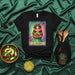 LA VEGANA Lotería Card T-Shirt: Cute Vegan Girl Holding Fruit Basket, Mexican Bingo Game Inspired, Unisex Graphic Tee for Plant-Based Lifestyle Lovers, Funny Latina Foodie Gift Mexicada