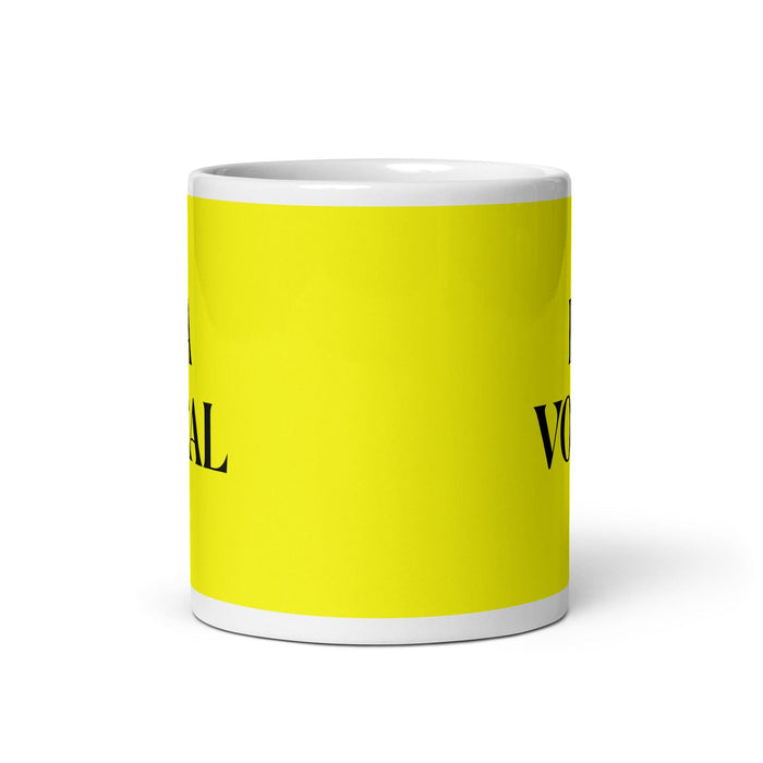 La Vocal The Vocal Member Funny Home Office Work Coffee Mug Mexican Spanish Pride Gift White Glossy Cup Yellow Card Mug Mexicada