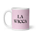 La Wicca The Wiccan Funny Home Office Work Coffee Mug Mexican Spanish Pride Gift White Glossy Cup Light Pink Card Mug Mexicada