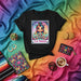 LA YOGUI Cute Rainbow Yoga Girl Loteria Card Unisex T-Shirt - Meditation Pose, Spiritual Colorful Design, Mexican Bingo Style Graphic Tee Gift Mexicada