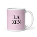 La Zen The Zen Practitioner Funny Home Office Work Coffee Mug Mexican Spanish Pride Gift White Glossy Cup Light Pink Card Mug Mexicada 11 oz