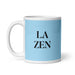 La Zen The Zen Practitioner Funny Home Office Work Coffee Mug Mexican Spanish Pride Gift White Glossy Cup Sky Blue Card Mug Mexicada