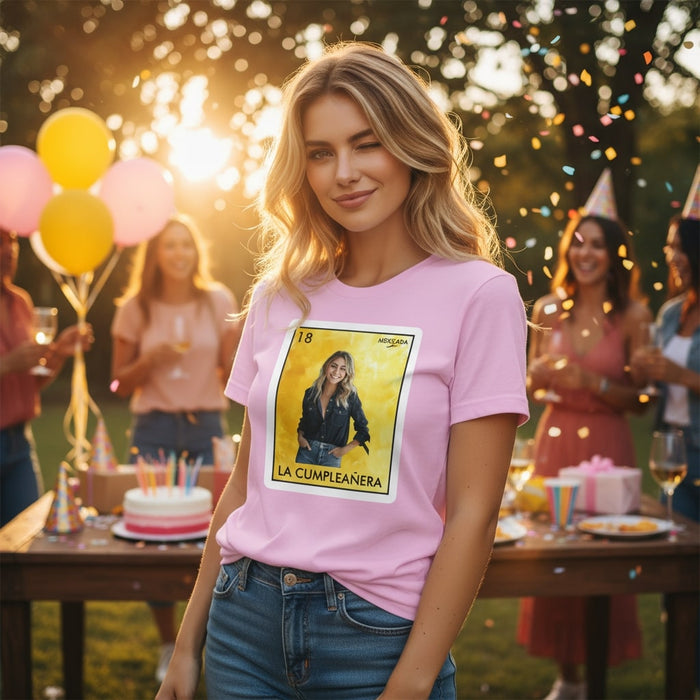 Limited Edition Custom Personalized Loteria Bingo Card Shirt | Pick the Design and Text printful Birthday Shirt Cumpleanos Cumpeaños Cumpeañera Cumpeañero